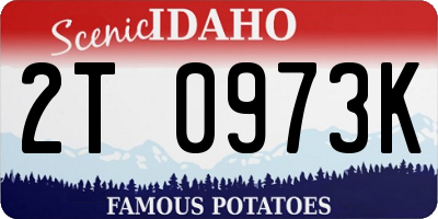 ID license plate 2T0973K