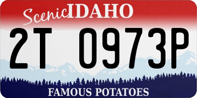 ID license plate 2T0973P