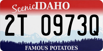 ID license plate 2T0973Q