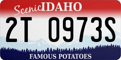 ID license plate 2T0973S