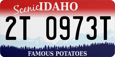 ID license plate 2T0973T