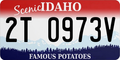 ID license plate 2T0973V