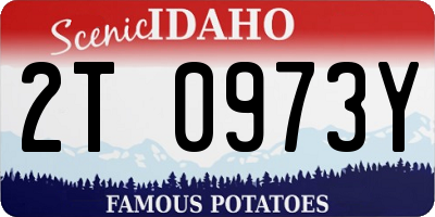 ID license plate 2T0973Y