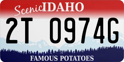ID license plate 2T0974G