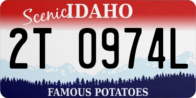 ID license plate 2T0974L