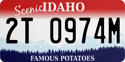 ID license plate 2T0974M