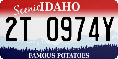 ID license plate 2T0974Y