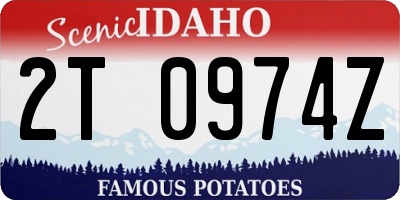 ID license plate 2T0974Z