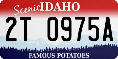 ID license plate 2T0975A