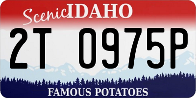 ID license plate 2T0975P
