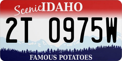 ID license plate 2T0975W