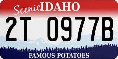ID license plate 2T0977B