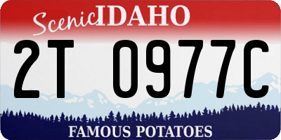 ID license plate 2T0977C