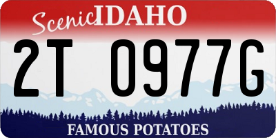 ID license plate 2T0977G