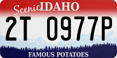 ID license plate 2T0977P
