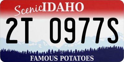 ID license plate 2T0977S