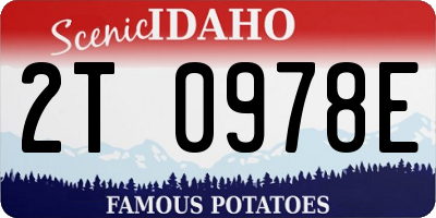 ID license plate 2T0978E