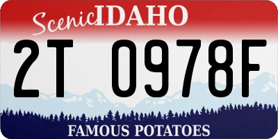 ID license plate 2T0978F