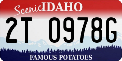 ID license plate 2T0978G
