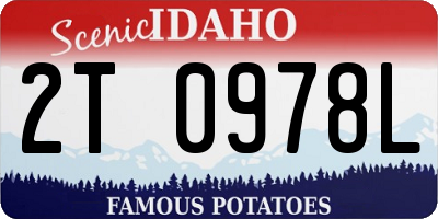 ID license plate 2T0978L
