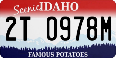 ID license plate 2T0978M