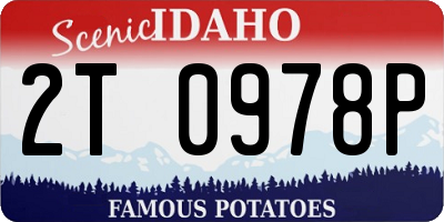 ID license plate 2T0978P