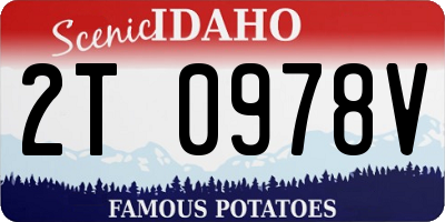 ID license plate 2T0978V