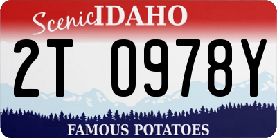 ID license plate 2T0978Y