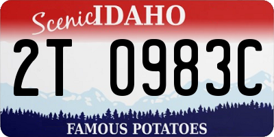 ID license plate 2T0983C