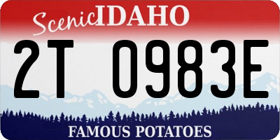 ID license plate 2T0983E