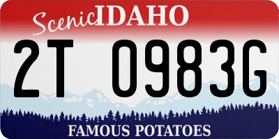 ID license plate 2T0983G