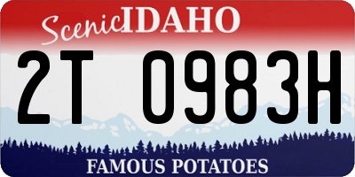 ID license plate 2T0983H