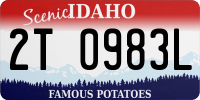 ID license plate 2T0983L