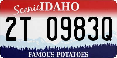 ID license plate 2T0983Q