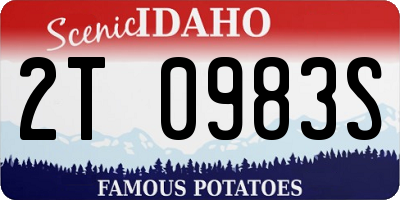 ID license plate 2T0983S
