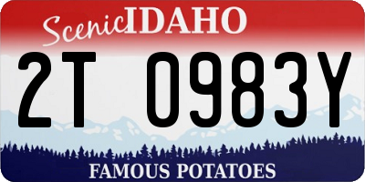 ID license plate 2T0983Y