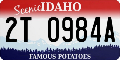 ID license plate 2T0984A