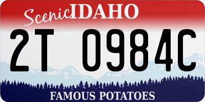 ID license plate 2T0984C