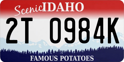 ID license plate 2T0984K