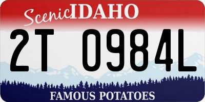 ID license plate 2T0984L