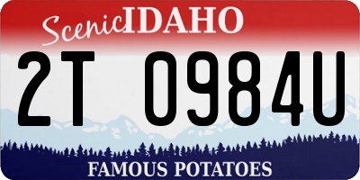 ID license plate 2T0984U