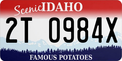 ID license plate 2T0984X