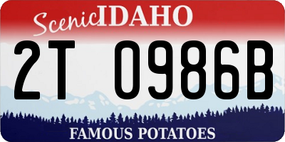 ID license plate 2T0986B
