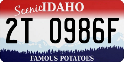 ID license plate 2T0986F
