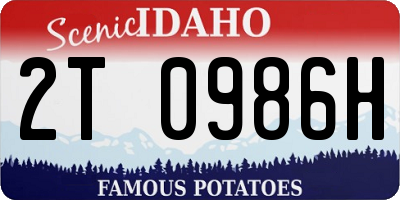 ID license plate 2T0986H