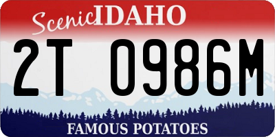 ID license plate 2T0986M