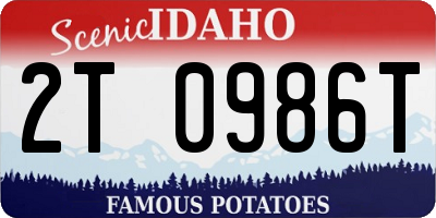 ID license plate 2T0986T