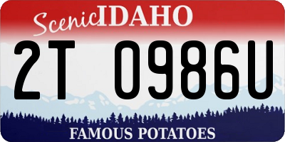 ID license plate 2T0986U