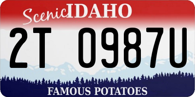 ID license plate 2T0987U