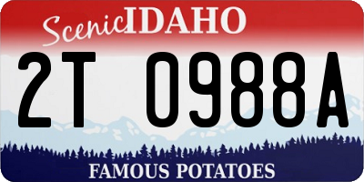 ID license plate 2T0988A